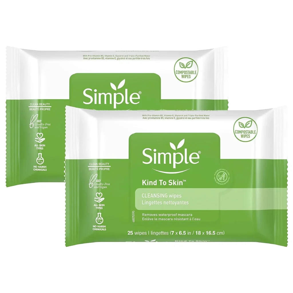 Simple Kind to Skin Cleansing Facial Wipes